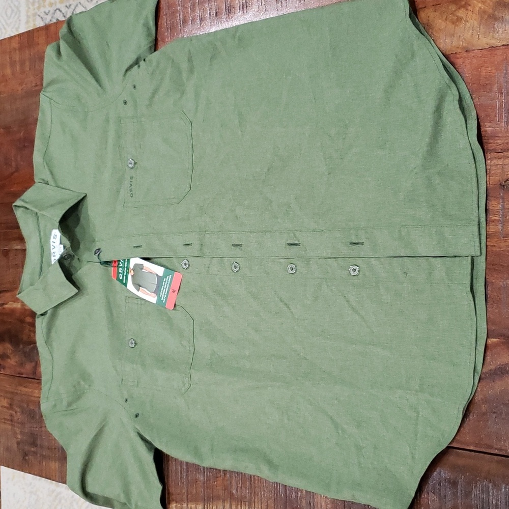 Orvis short sleeve button down shirt NWT